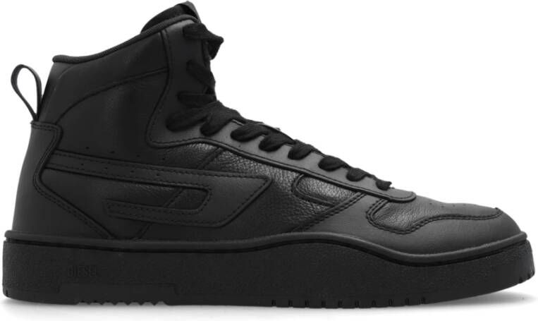 Diesel S-Ukiyo V2 Mid High-top sneakers with D branding Black Heren