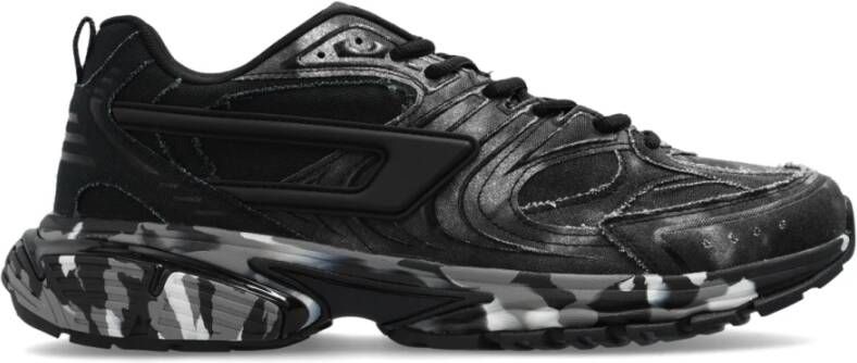 Diesel S-Serendipity Pro-X1 Tie-dye canvas sneakers with camo sole Black Heren
