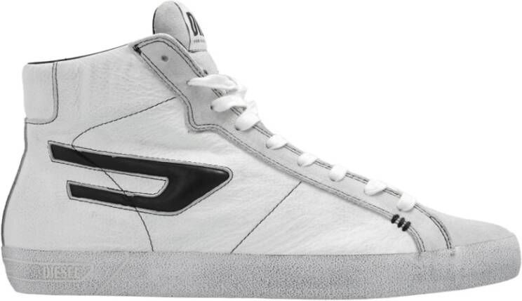 Diesel S-leroji Mid Hoge sneakers Leren Sneaker Heren Wit - Foto 3