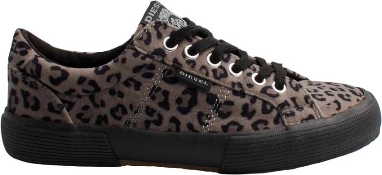 Diesel Sneakers met dierenprint en laag profiel