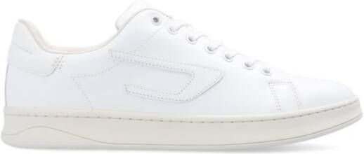 Diesel S-Athene Low-top leather sneakers with D patch White Heren