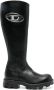 Diesel Glanzende leren laarzen met logoplaquette Black Dames - Thumbnail 1