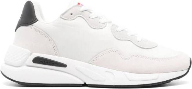 Diesel Witte suède panel sneakers White Heren