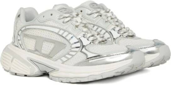 Diesel Witte Veterschoenen met Rubberen Zool