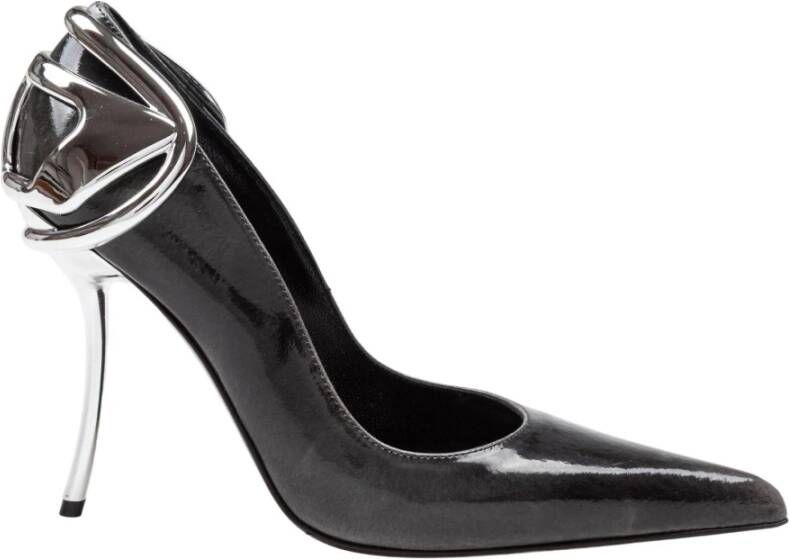 Diesel Zwarte Lakleren Pumps met Puntige Neus
