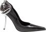 Diesel Zwarte Lakleren Pumps met Puntige Neus - Thumbnail 1