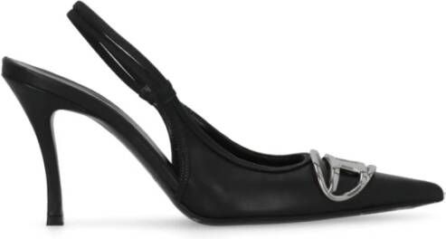 Diesel D-Venus SB Slingback pumps in nappa leather Black Dames