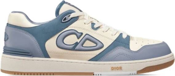 Dior Blauwe en crème lage sneakers