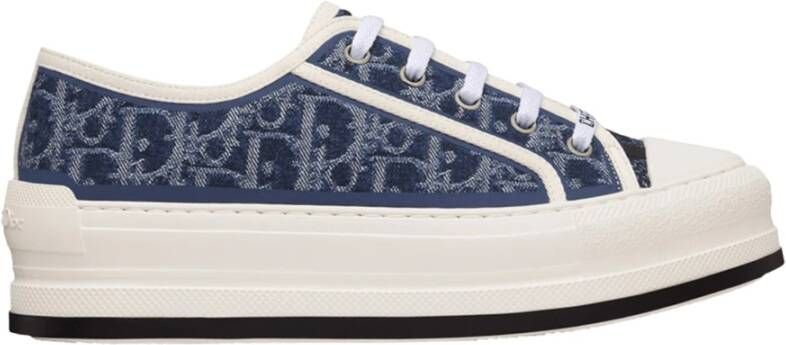 Dior Blauwe Platform Sneakers voor Vrouwen