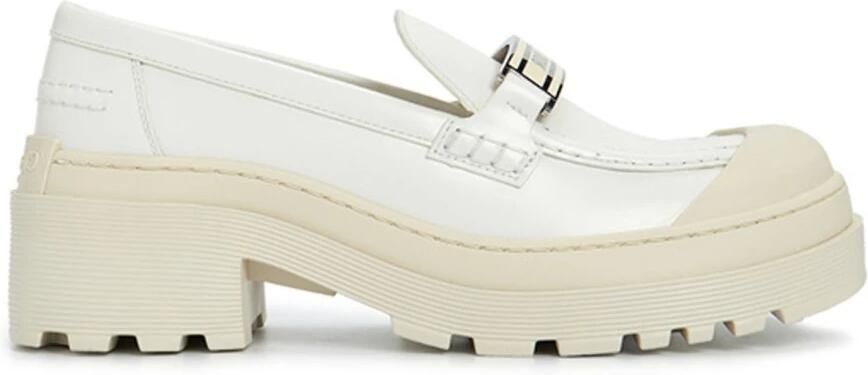Dior Witte Leren Loafers Elegante Stijl