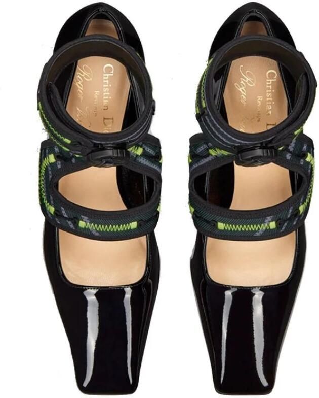 Dior Kalfsleren Platform Pumps - Foto 3