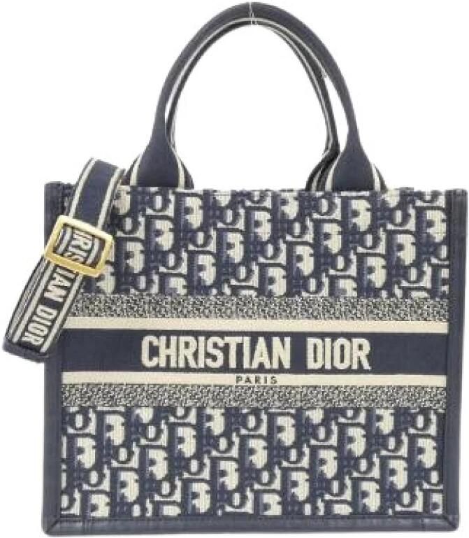 Dior Vintage Pre-owned Book Tote Canvas Tote Tas