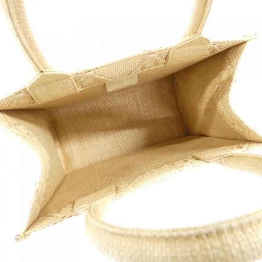 Dior Vintage Pre-owned Book Tote Small Raffia Tas - Foto 2