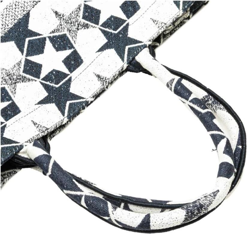 Dior Vintage Pre-owned Large Canvas Embroidered Lucky Star Book Tote - Foto 2