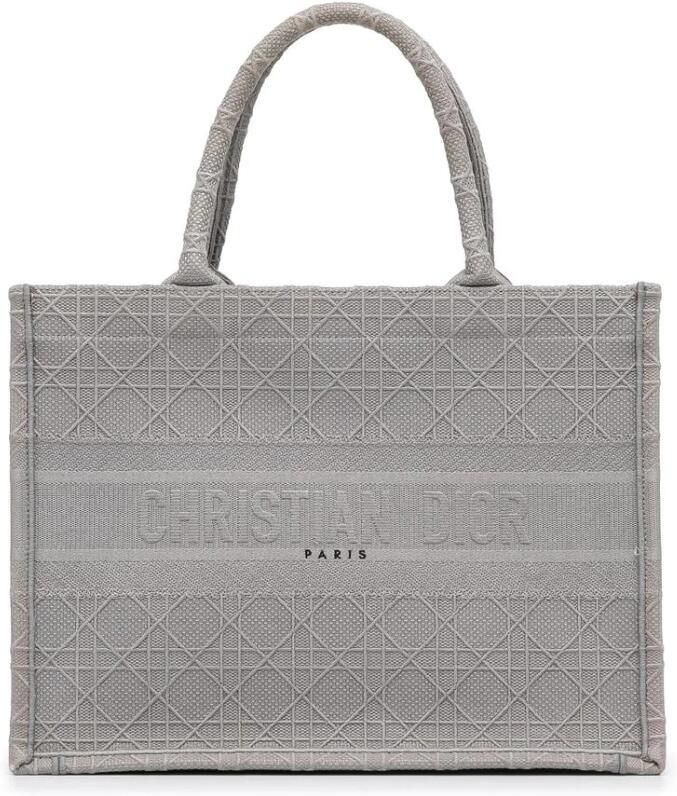 Dior Vintage Pre-owned Medium Cannage Geborduurde Book Tote