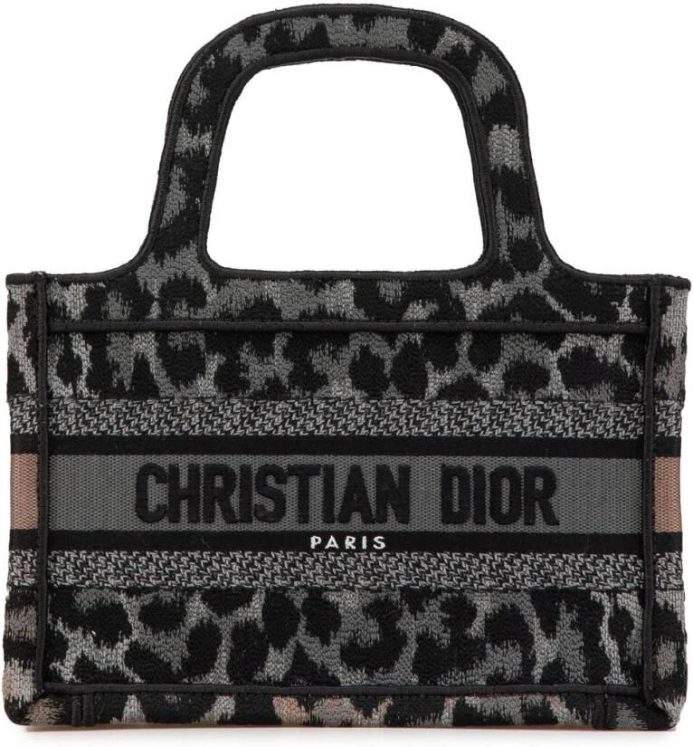 Dior Vintage Pre-owned Mizza Mini Geborduurde Canvas Luipaard Book Tote - Foto 2