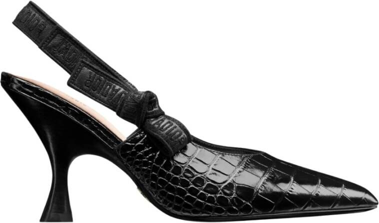 Dior Geborduurde Leren Slingback Pump