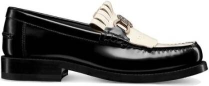 Dior Leren Loafers met Zilveren Accessoire