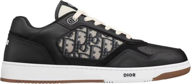 Dior Leren Sneakers met Iconisch Monogram Black Heren