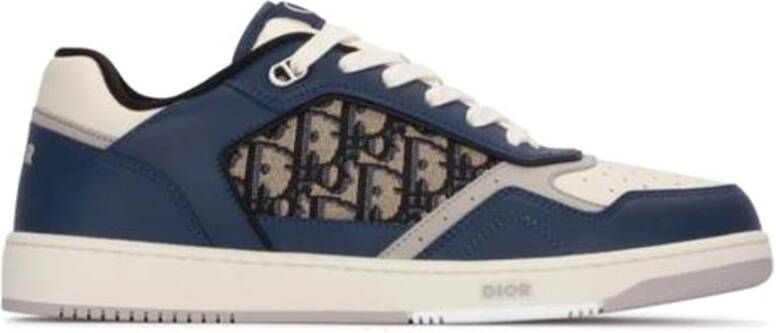 Dior Leren sneakers met iconisch monogram Blue Heren