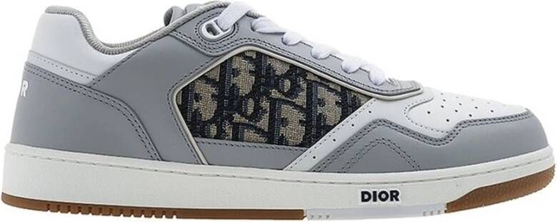Dior Leren sneakers met iconisch monogram Gray Heren