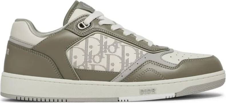 Dior Leren Sneakers met Iconisch Monogram Green Heren