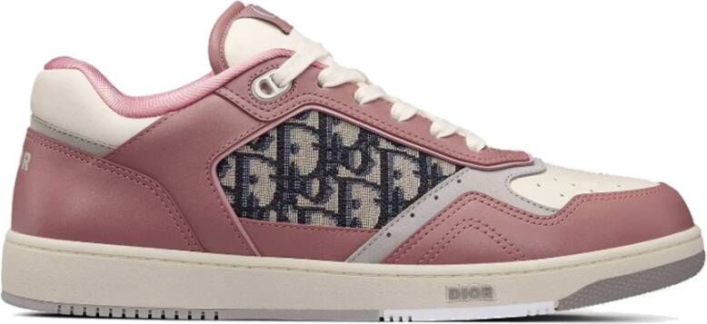 Dior Leren sneakers met iconisch monogram Pink Heren