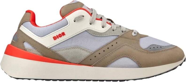 Dior Leren Sneakers met Mesh Panelen Multicolor Heren