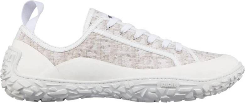 Dior Jacquard Sneakers met All-Over Logo White Heren