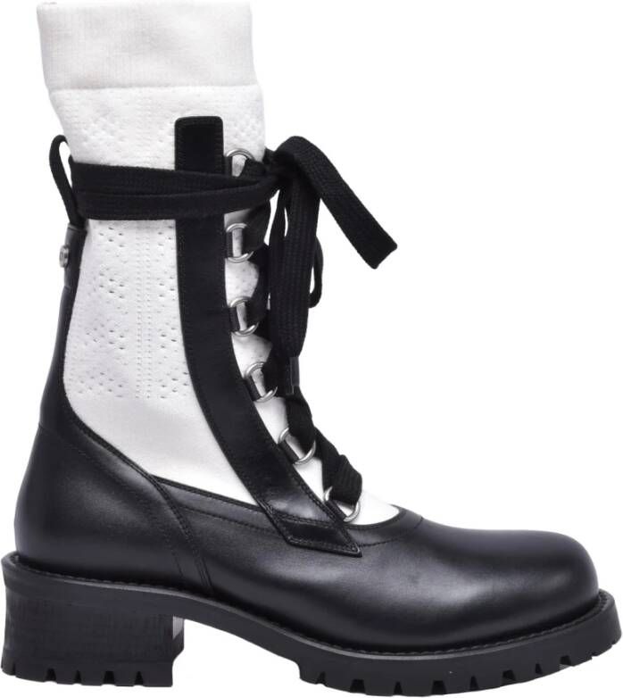 Dior Stijlvolle leren laarzen met rubberen zool