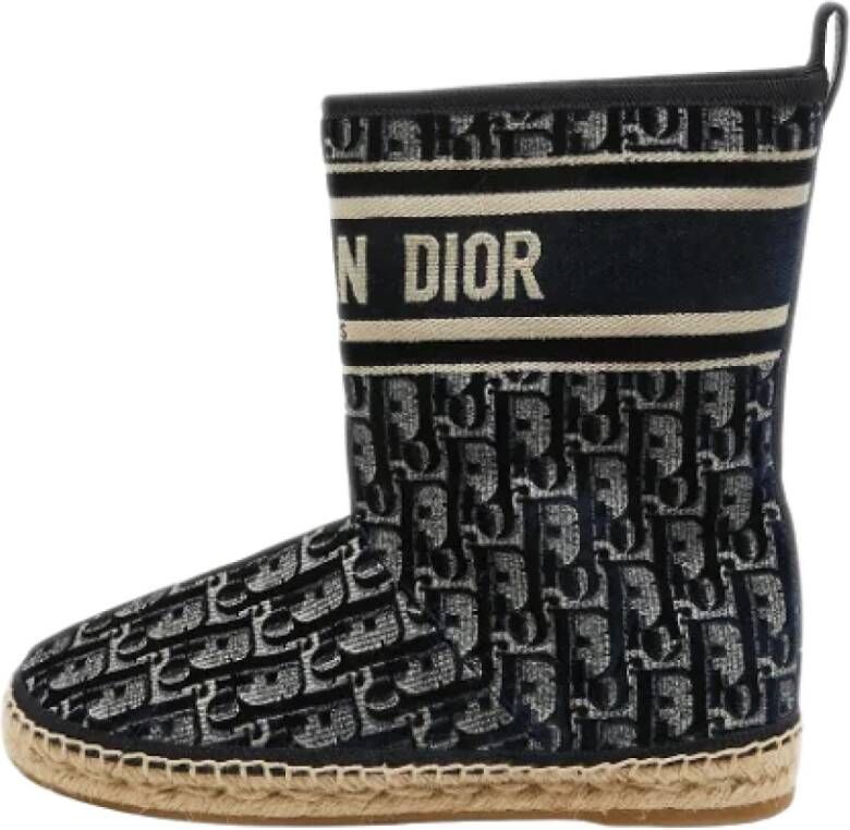 Dior Vintage Pre-owned Canvas boots Blue Dames