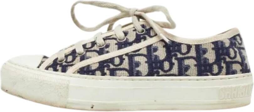 Dior Vintage Pre-owned Canvas sneakers Blue Dames