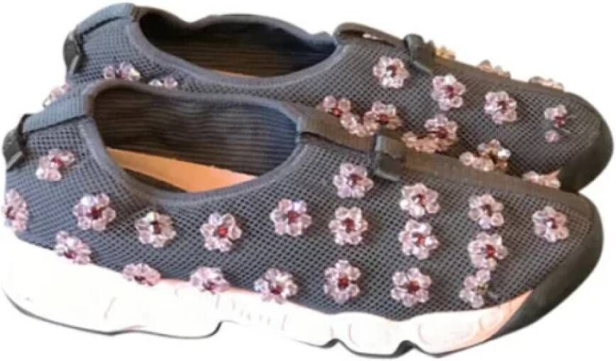 Dior Vintage Pre-owned Canvas sneakers Gray Dames