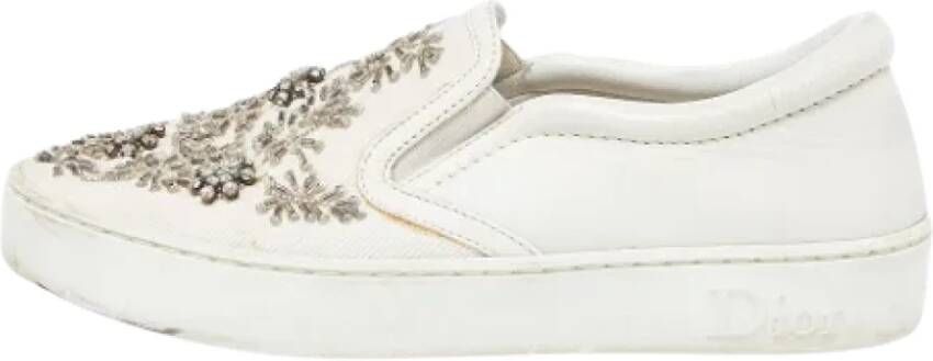 Dior Vintage Pre-owned Canvas sneakers White Dames