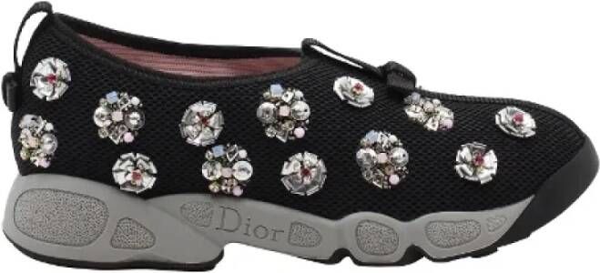 Dior Vintage Pre-owned Cotton sneakers Black Dames