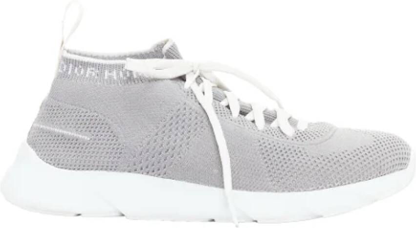 Dior Vintage Pre-owned Cotton sneakers Gray Dames