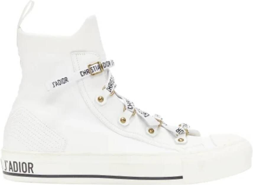 Dior Vintage Pre-owned Cotton sneakers White Dames