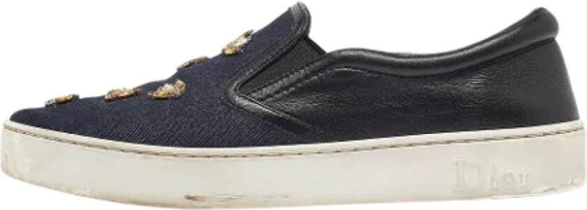 Dior Vintage Pre-owned Denim sneakers Blue Dames