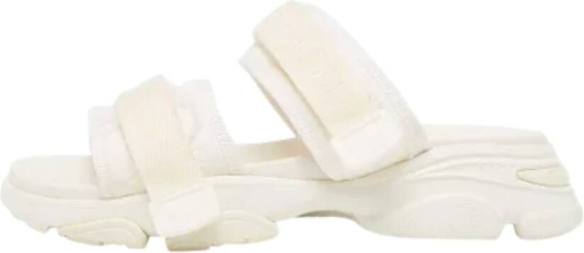 Dior Vintage Pre-owned Fabric flats White Dames