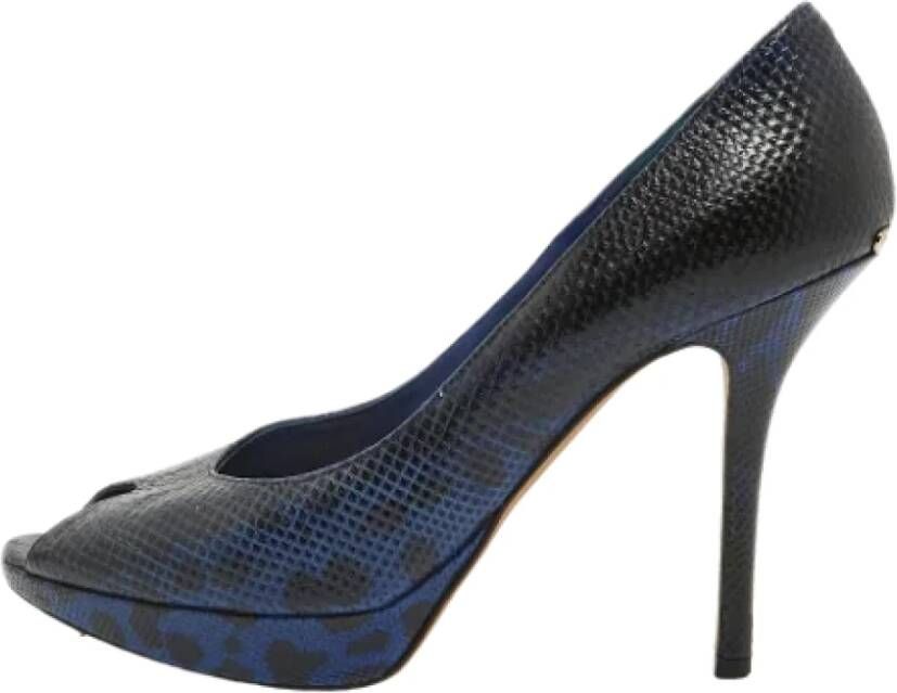 Dior Vintage Pre-owned Fabric heels Blue Dames