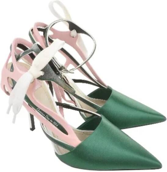 Dior Vintage Pre-owned Fabric heels Green Dames