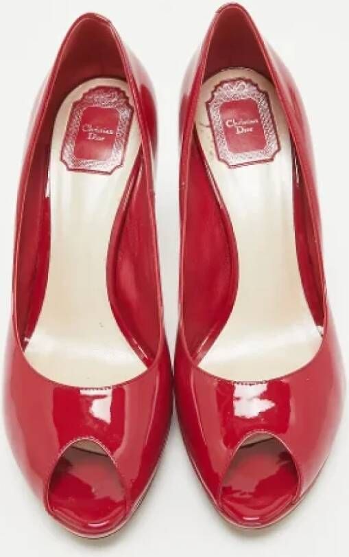 Dior Vintage Pre-owned Fabric heels Red Dames