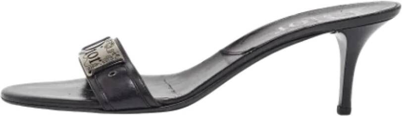 Dior Vintage Pre-owned Fabric sandals Black Dames