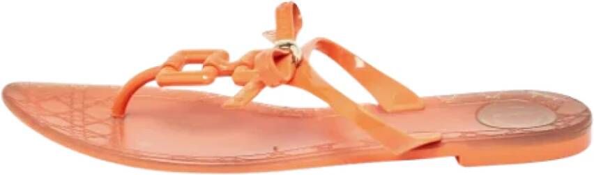 Dior Vintage Pre-owned Fabric sandals Orange Dames