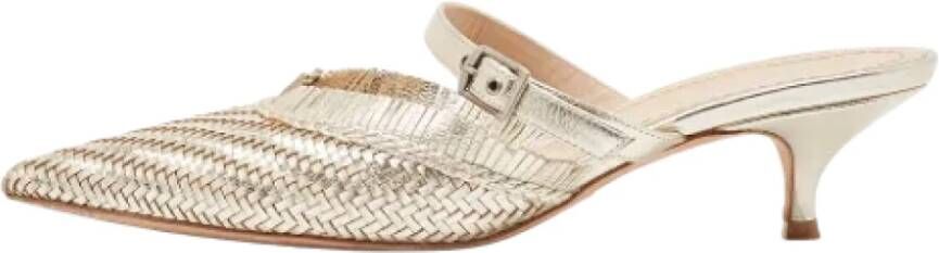 Dior Vintage Pre-owned Fabric sandals Yellow Dames