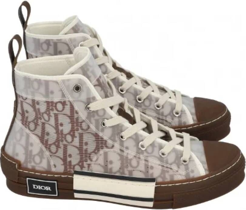 Dior Vintage Pre-owned Fabric sneakers Beige Dames