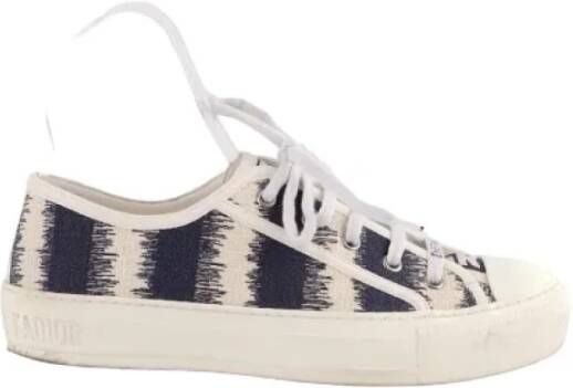 Dior Vintage Pre-owned Fabric sneakers Beige Dames