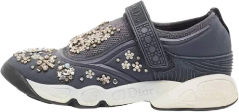 Dior Vintage Pre-owned Fabric sneakers Gray Dames