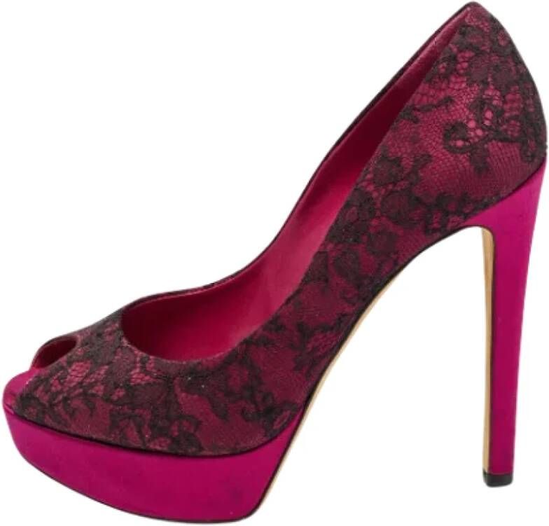 Dior Vintage Pre-owned Lace heels Purple Dames