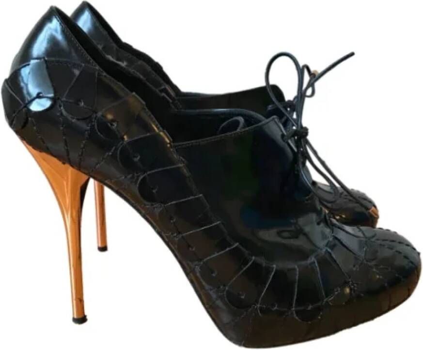 Dior Vintage Pre-owned Leather boots Black Dames